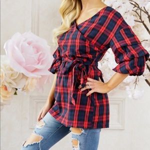 Super Cute Red Plaid Shirt!